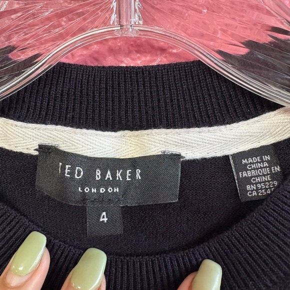 Unisex Ted Baker Black Crewneck Sweater - Picture 4 of 9